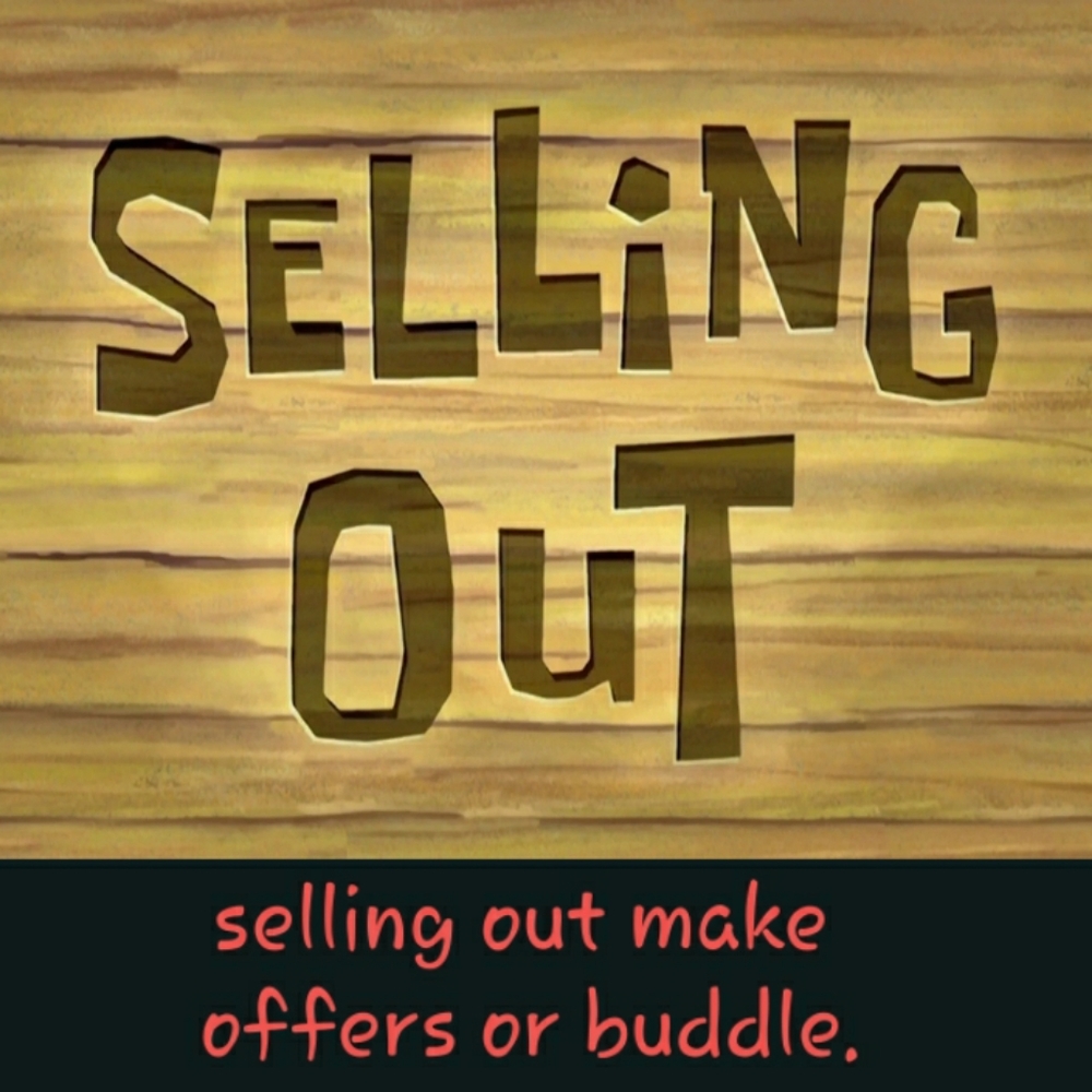 Everything must go selling out closet.